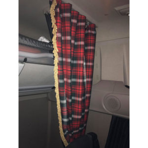 Whiterig Bunk Curtains in red tartan check