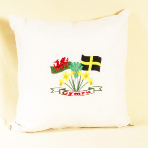 Welsh cushion from Whiterig Truck Curtains