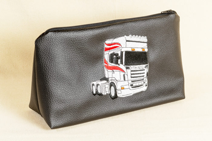 Scania truck washbag from Whiterig Truck Curtains